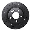633-63173R Drilled/Slotted Brake Rotor [Black], 2015-2021 Mercedes-Benz, Position: Rear Right