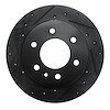 633-63175L Drilled/Slotted Brake Rotor [Black], Fits Select Multiple Makes/Models, Position: Rear Left,Rr Left - image 1