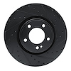633-63176R Drilled/Slotted Brake Rotor [Black], Fits Select Mercedes-Benz, Position: Front Right - image 1