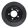 633-63177R Drilled/Slotted Brake Rotor [Black], Fits Select Mercedes-Benz, Position: Rear Right - image 1