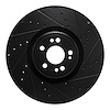 633-63180R Drilled/Slotted Brake Rotor [Black], Fits Select Mercedes-Benz, Position: Front Right - image 1
