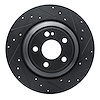633-63182R Drilled/Slotted Brake Rotor [Black], Fits Select Mercedes-Benz, Position: Rear Right - image 1