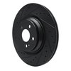 633-63183L Drilled/Slotted Brake Rotor [Black], Fits Select Mercedes-Benz, Position: Rear Left - image 2