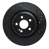 633-63183R Drilled/Slotted Brake Rotor [Black], Fits Select Mercedes-Benz, Position: Rear Right - image 1