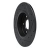 633-63184L Drilled/Slotted Brake Rotor [Black], Fits Select Mercedes-Benz, Position: Rear Left - image 4