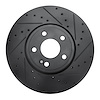 633-63186R Drilled/Slotted Brake Rotor [Black], Fits Select Mercedes-Benz, Position: Front Right - image 1
