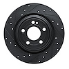 633-63187L Drilled/Slotted Brake Rotor [Black], Fits Select Mercedes-Benz, Position: Rear Left - image 1