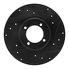 633-64002R Drilled/Slotted Brake Rotor [Black], 1962-1980 MG, Position: Front Right - image 1