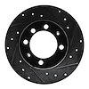633-65000R Drilled/Slotted Brake Rotor [Black], 1969-1987 GM, Position: Front Right,Rear Right