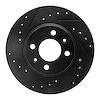 633-65005L Drilled/Slotted Brake Rotor [Black], 1987-1993 GM, Position: Front Left - image 1