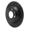 633-65006L Drilled/Slotted Brake Rotor [Black], 1986-1998 GM, Position: Rear Left - image 2