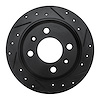 633-65006R Drilled/Slotted Brake Rotor [Black], 1986-1998 GM, Position: Rear Right - image 1