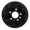 633-65010L Drilled/Slotted Brake Rotor [Black], 1997-2008 GM, Position: Rear Left - image 1