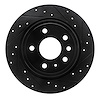 633-65012R Drilled/Slotted Brake Rotor [Black], 1999-2010 GM, Position: Rear Right - image 1