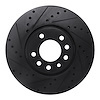 633-65016L Drilled/Slotted Brake Rotor [Black], 2003-2011 GM, Position: Front Left - image 1