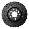 633-65019L Drilled/Slotted Brake Rotor [Black], 2003-2011 GM, Position: Front Left - image 1
