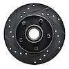 633-66002L Drilled/Slotted Brake Rotor [Black], 1979-1983 GM, Position: Front Left - image 1