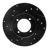 633-67004L Drilled/Slotted Brake Rotor [Black], 1974-1978 Infiniti/Nissan, Position: Front Left - image 1