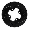 633-67005R Drilled/Slotted Brake Rotor [Black], 1979-1983 Infiniti/Nissan, Position: Front Right - image 1