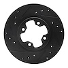 633-67008L Drilled/Slotted Brake Rotor [Black], 1981-1988 Infiniti/Nissan, Position: Front Left - image 1