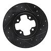 633-67008R Drilled/Slotted Brake Rotor [Black], 1981-1988 Infiniti/Nissan, Position: Front Right - image 1