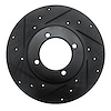 633-67009L Drilled/Slotted Brake Rotor [Black], 1970-1973 Infiniti/Nissan, Position: Front Left - image 1