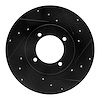 633-67009R Drilled/Slotted Brake Rotor [Black], 1970-1973 Infiniti/Nissan, Position: Front Right - image 1
