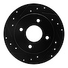 633-67010L Drilled/Slotted Brake Rotor [Black], 1979-1981 Infiniti/Nissan, Position: Rear Left - image 1