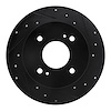 633-67010R Drilled/Slotted Brake Rotor [Black], 1979-1981 Infiniti/Nissan, Position: Rear Right - image 1