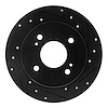 633-67012R Drilled/Slotted Brake Rotor [Black], 1982-1988 Infiniti/Nissan, Position: Rear Right - image 1
