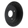 633-67012R Drilled/Slotted Brake Rotor [Black], 1982-1988 Infiniti/Nissan, Position: Rear Right - image 2