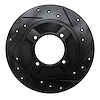 633-67013R Drilled/Slotted Brake Rotor [Black], 1982-1986 Infiniti/Nissan, Position: Front Right - image 1