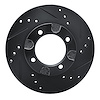 633-67014R Drilled/Slotted Brake Rotor [Black], 1982-1986 Infiniti/Nissan, Position: Front Right - image 1