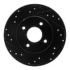 633-67015L Drilled/Slotted Brake Rotor [Black], 1984-1985 Infiniti/Nissan, Position: Rear Left - image 1