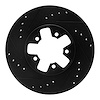 633-67017L Drilled/Slotted Brake Rotor [Black], 1984-1989 Infiniti/Nissan, Position: Front Left - image 1