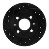 633-67020L Drilled/Slotted Brake Rotor [Black], 1986-2006 Infiniti/Nissan, Position: Front Left - image 1