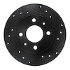 633-67020R Drilled/Slotted Brake Rotor [Black], 1986-2006 Infiniti/Nissan, Position: Front Right - image 1