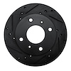 633-67022L Drilled/Slotted Brake Rotor [Black], 1985-1989 Infiniti/Nissan, Position: Front Left - image 1