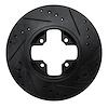 633-67023L Drilled/Slotted Brake Rotor [Black], 1984-1985 Infiniti/Nissan, Position: Front Left - image 1