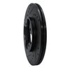 633-67023L Drilled/Slotted Brake Rotor [Black], 1984-1985 Infiniti/Nissan, Position: Front Left - image 2