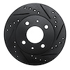 633-67024R Drilled/Slotted Brake Rotor [Black], 1986-2017 Infiniti/Nissan, Position: Front Right - image 1