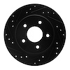 633-67026L Drilled/Slotted Brake Rotor [Black], 1987-1989 Infiniti/Nissan, Position: Rear Left - image 1