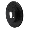633-67026L Drilled/Slotted Brake Rotor [Black], 1987-1989 Infiniti/Nissan, Position: Rear Left - image 2