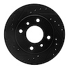 633-67027L Drilled/Slotted Brake Rotor [Black], 1989-1996 Infiniti/Nissan, Position: Front Left - image 1