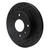 633-67027L Drilled/Slotted Brake Rotor [Black], 1989-1996 Infiniti/Nissan, Position: Front Left - image 2