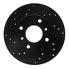 633-67028L Drilled/Slotted Brake Rotor [Black], 1989-2013 Multiple Makes/Models, Position: Front Left - image 1