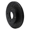 633-67028L Drilled/Slotted Brake Rotor [Black], 1989-2013 Multiple Makes/Models, Position: Front Left - image 2