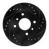 633-67028R Drilled/Slotted Brake Rotor [Black], 1989-2013 Multiple Makes/Models, Position: Front Right - image 1