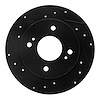 633-67029L Drilled/Slotted Brake Rotor [Black], 1989-1998 Infiniti/Nissan, Position: Rear Left - image 1