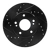 633-67030L Drilled/Slotted Brake Rotor [Black], 1989-1999 Infiniti/Nissan, Position: Front Left - image 1